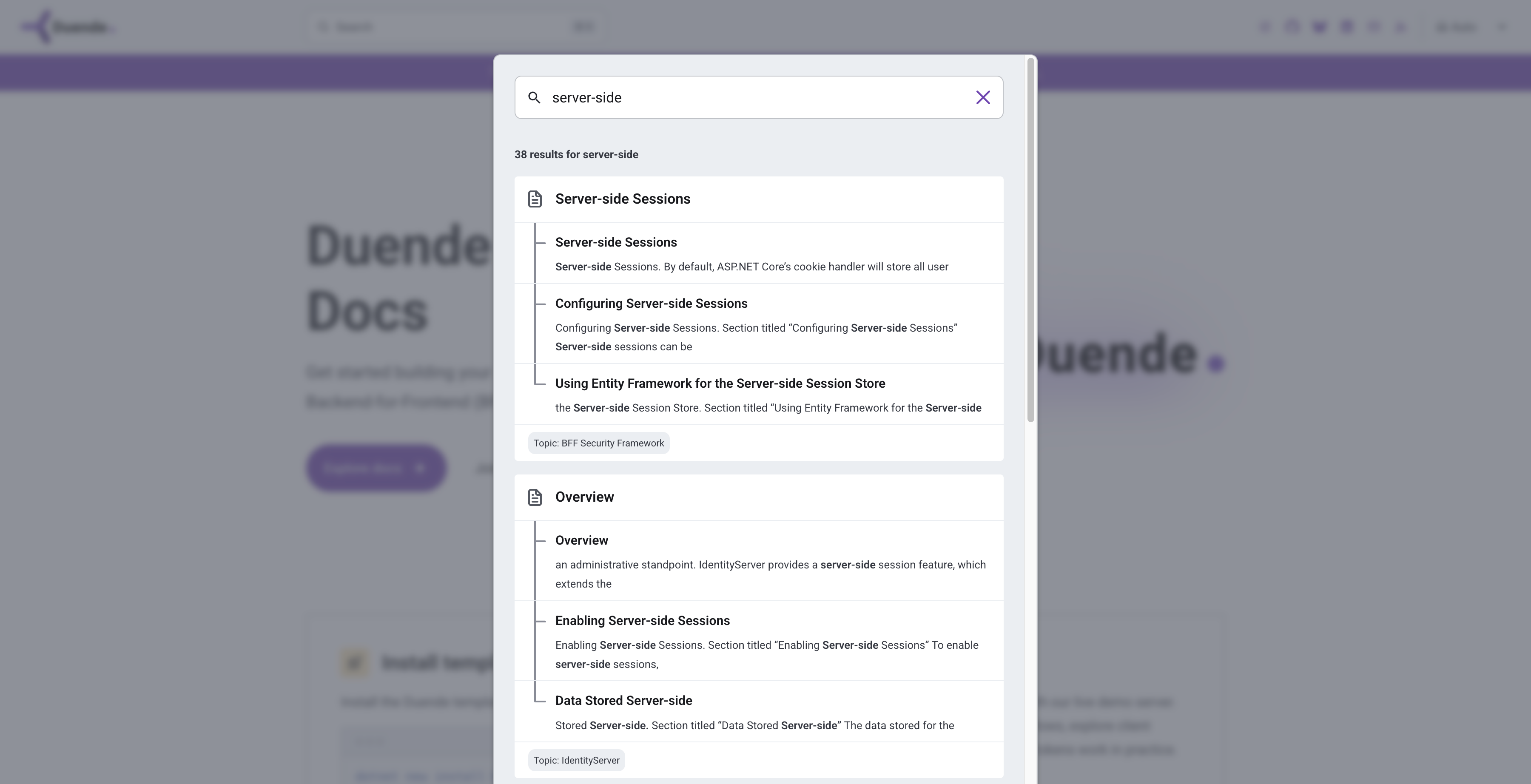 Duende documentation search powered by Starlight and Astro