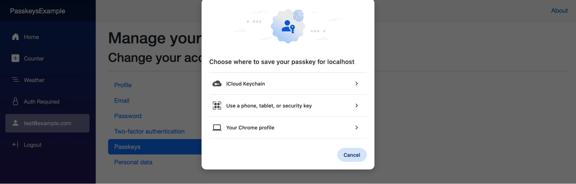 Add passkey with ASP.NET Identity