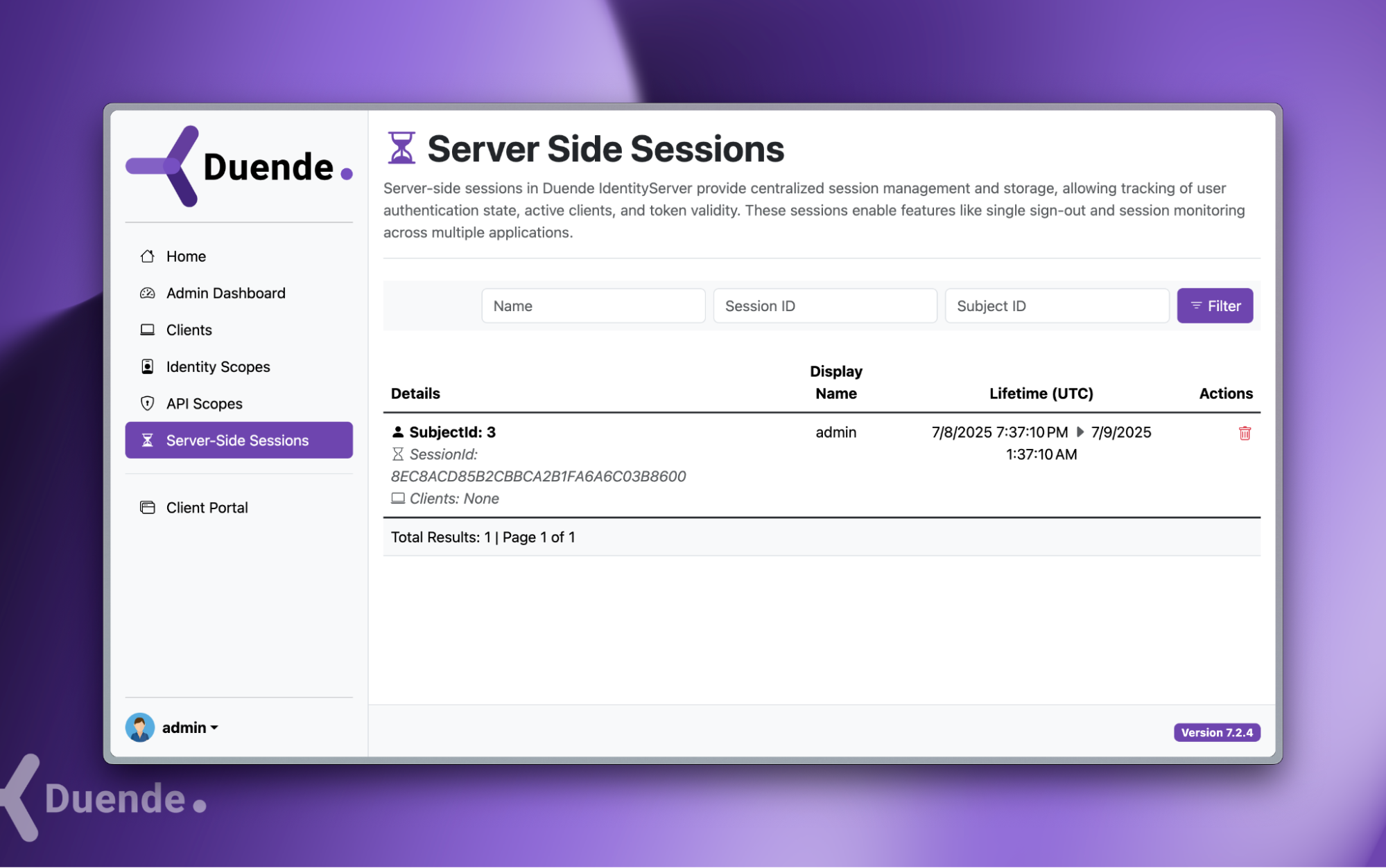 IdentityServer 7.3 Server Side Sessions