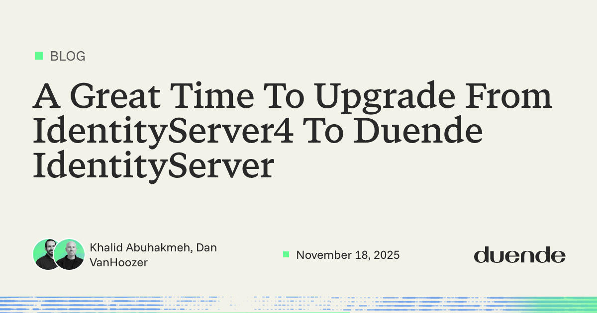 Upgrade IdentityServer4 to Duende IdentityServer | Duende