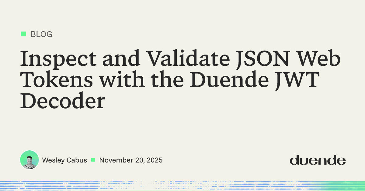 Inspect and Validate JWTs with Duende JWT Decoder | Duende