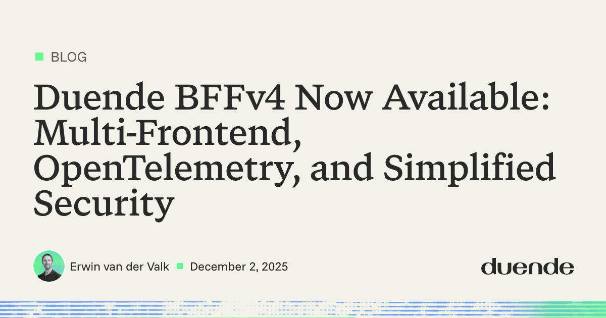 Duende BFFv4 is now available | Duende