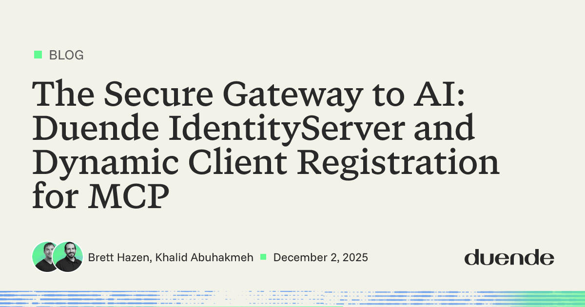 Scaling with Duende IdentityServer, MCP, and AI | Duende